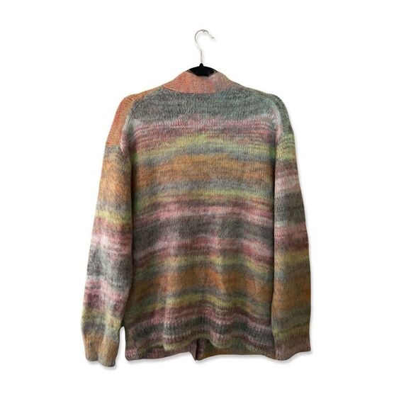 RE DONE Space Dye 90s Cardigan pastel multicolor wool fuzzy Sweater NWT M/L $495 - Picture 7 of 11